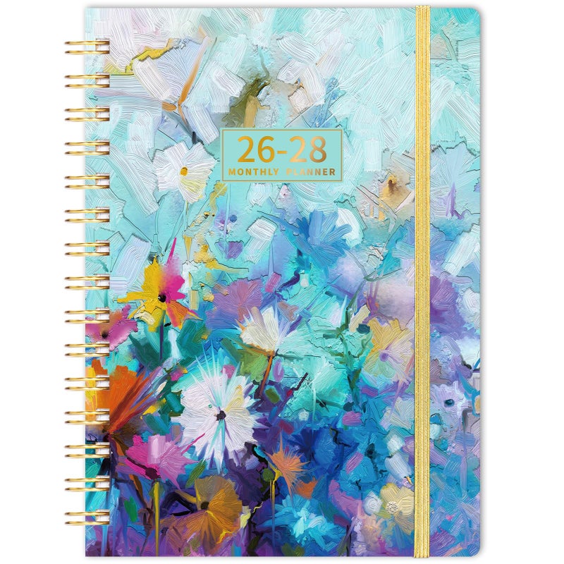 MaaIbok 2026-2028 Monthly Planner/Calendar - 3 Year Monthly Planner 2026-2028, January 2026 - December 2028, 6.3"" x 8.4"", 36-Month Calendar with Tabs, 29 Notes Pages, Hardcover, Inner Pocket - Oil Painting - Image 1